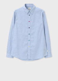 PS Paul Smith マルチカラーボタン カジュアルシャツ ポール・スミス トップス シャツ・ブラウス ネイビー ホワイト【送料無料】