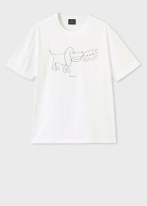 �ySALE�^20%OFF�zPS Paul Smith Drawn by Paul Dog T�V���c �|�[���E�X�~�X �g�b�v�X �J�b�g�\�[�ET�V���c �z���C�g �l�C�r�[ �s���N�y���������z