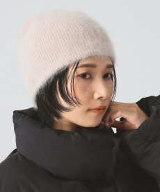Ray BEAMS 【ふわふわ/暖かい/防寒/無地/ギフト/プレゼント】アンゴラ混 ビーニー ビームス ウイメン 帽子 ニット帽・ビーニー ブラック ベージュ グレー ホワイト【送料無料】