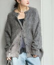 JOURNAL STANDARD 《WEB限定追加予約》シャギーカーディガン ジャーナル スタンダード トップス カーディガン グレー ピンク ブラック【送料無料】