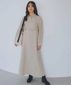 【SALE／50%OFF】grove 【カセット服】洗えるAラインキャミワンピース グローブ ワンピース・ドレス ワンピース ブラウン ネイビー ベージュ