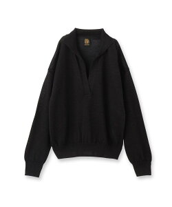DRESSTERIOR ◆BATONER(バトナー)RAMIE WOOL SKIPPER ドレステリア トップス ニット ブラック ホワイト【送料無料】