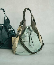 LEPSIM 【500mlペットボトルも入る】ユーティリティ巾着バッグ レプシィム バッグ ハンドバッグ ブラック カーキグリーン【送料無料】