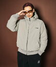 Nylon puff hooded jkt