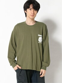 gym master gym master/(U)7.2oz SMILEビッグロンTee ジムマスター トップス カットソー・Tシャツ カーキ グレー ピンク ブラック ホワイト【送料無料】