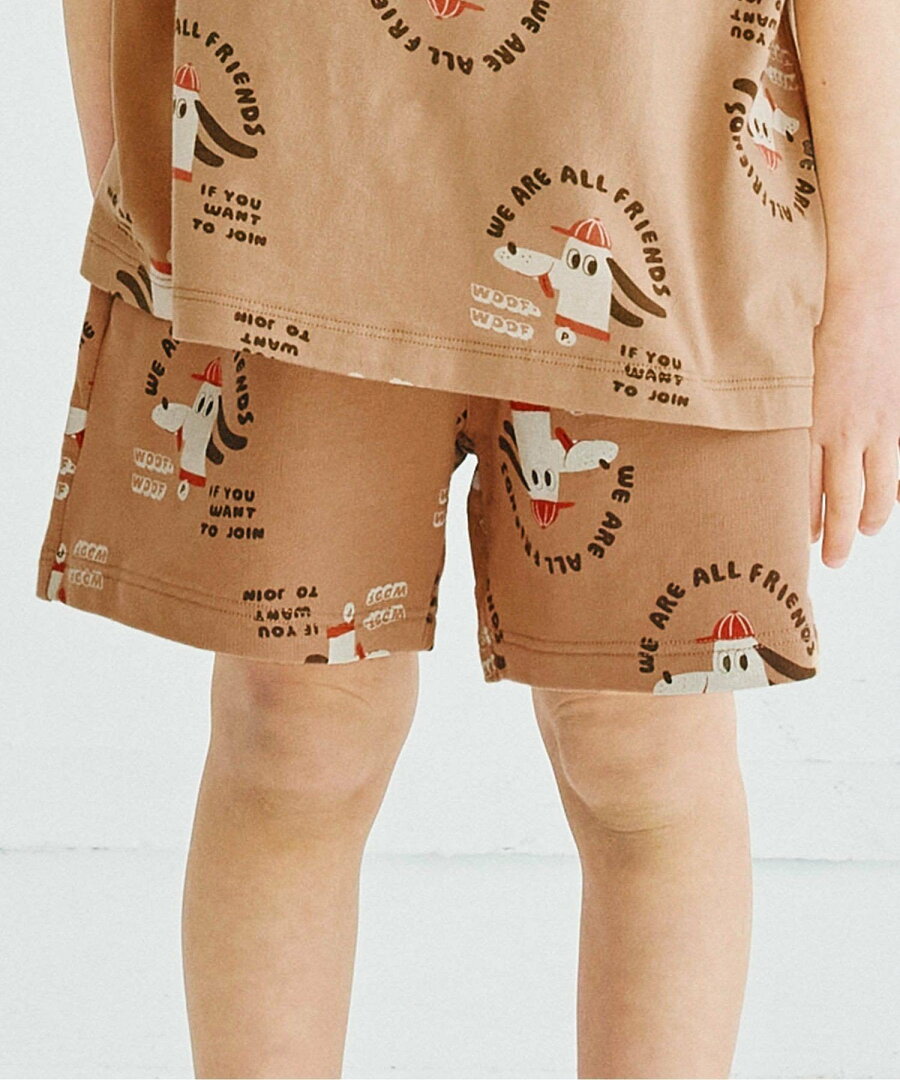【SALE/20%OFF】p.premier イロチ買いしたい総柄イージーハーフパンツ エフオーオンラインストア パンツ その他のパンツ ブラウン カーキグリーン グレー ベージュ レッド - メイン画像 3