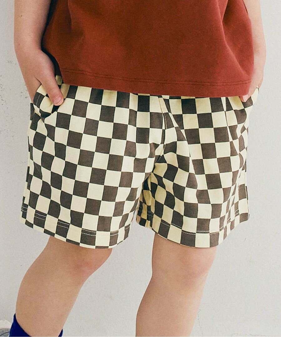 【SALE/20%OFF】p.premier イロチ買いしたい総柄イージーハーフパンツ エフオーオンラインストア パンツ その他のパンツ ブラウン カーキグリーン グレー ベージュ レッド - メイン画像 4