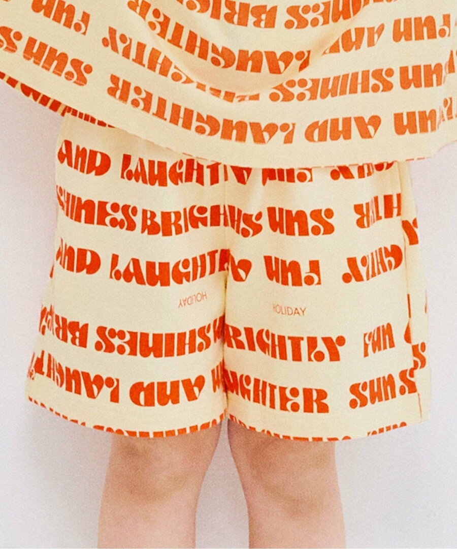 【SALE/20%OFF】p.premier イロチ買いしたい総柄イージーハーフパンツ エフオーオンラインストア パンツ その他のパンツ ブラウン カーキグリーン グレー ベージュ レッド - メイン画像 6