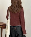 ステッチリブニットカーディガン
