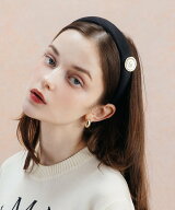 eimy istoire LETTER HEADBAND エイミーイストワール ヘアアクセサリー カチューシャ・ヘアバンド ブラッ…