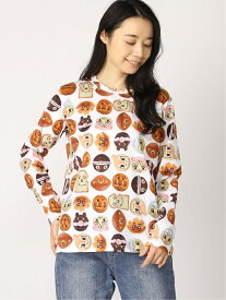 ANPANMAN KIDS COLLECTION APKC/(W)パン柄長袖Tシャツ大人 アンパンマンキッズコレクション トップス カットソー・Tシャツ ホワイト【送料無料】