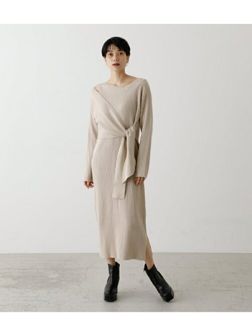 Azul By Moussy Front Link Asymmetry Knit Op フロントリンクアシンメトリーニットワンピース Rakuten Fashion 楽天ファッション 旧楽天ブランドアベニュー By3928