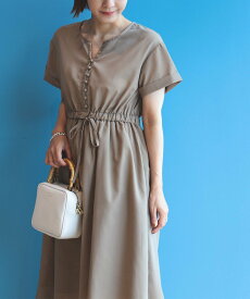 BEAMS HEART WOMEN BEAMS HEART / 前釦 スキッパーネック ワンピース ビームス ハート ワンピース・ドレス その他のワンピース・ドレス ベージュ ブラック ブルー【送料無料】