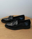 【shoes365】ポインテッド トゥ厚底キルトローファー