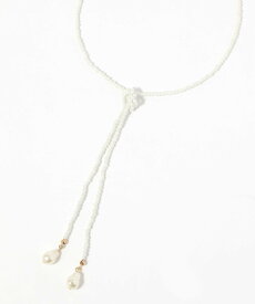 niko and ... パール調ビーズ結びネックレス ニコアンド アクセサリー・腕時計 ネックレス グリーン ホワイト ブラック