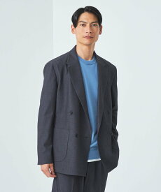 【SALE／70%OFF】UNITED ARROWS green label relaxing A+ TR デニムライク 4B スタンダード ダブル ジャケット -ストレッチ・防シワ- ユナイテッドアローズ アウトレット ジャケット・アウター テーラードジャケット・ブレザー ネイビー【送料無料】