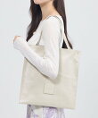 レザーコンビライトトートバッグ