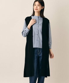 【SALE／30%OFF】Dessin 【UVケア・洗える】ロング丈ニットジレ デッサン トップス ベスト・ジレ ブラック ベージュ ブルー【送料無料】