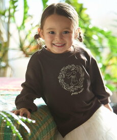 petit main 【プティプラ】GIRLSトレーナー ナルミヤオンライン トップス スウェット・トレーナー グリーン ベージュ ネイビー ブルー ホワイト ピンク