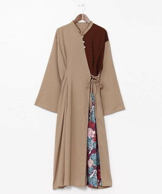 【SALE／50%OFF】チャイハネ 【チャイハネ】スラミアワンピース アミナコレクション ワンピース・ドレス ワンピース ベージュ ブラック【送料無料】