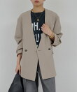 ジャージーノーカラージャケット
