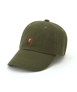 A BATHING APE APE HEAD ONE POINT CAP �A �x�C�V���O �G�C�v �X�q �L���b�v �u���b�N �x�[�W�� �O���[�� �l�C�r�[�y���������z
