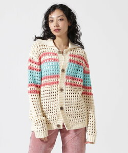 ySALE^70%OFFzLHP VOLTAGE CONTROL FILTER/He[WRg[tB^[/MESH BORDER KNIT CARDIGAN GGC`s[ gbvX J[fBK zCg ubNyz