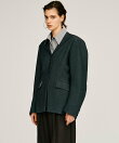 Padded Shoulder V-Neck Jacket