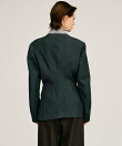 Padded Shoulder V-Neck Jacket