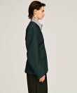Padded Shoulder V-Neck Jacket