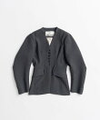 Padded Shoulder V-Neck Jacket