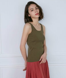 【SALE／70%OFF】INED ニットタンクトップ《la veille by SUPERIOR CLOSET》 イネド トップス その他のトップス カーキ ブラウン【送料無料】