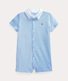 POLO RALPH LAUREN (ベビー)ニット オックスフォード ファン ショートオール ラルフローレン マタニティウェア・ベビー用品 ロンパース・カバーオール ブルー【送料無料】