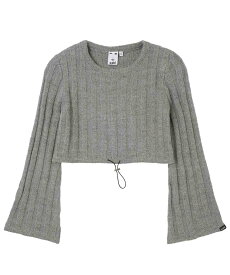 【SALE／30%OFF】X-girl CROPPED RIB KNIT TOP ニット X-girl エックスガール トップス ニット グレー【送料無料】