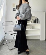 【SALE／20%OFF】GeeRA 【nelliy.】オフショル×ベロアキャミSET ジーラ トップス アンサンブル グレー【…