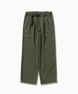 and wander PE melange twill wide pants �A���h�����_�[ �p���c ���̑��̃p���c �u���b�N �O���[ �O���[���y���������z