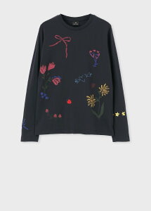 "PS Paul Smith �E�B�����Y ""Daisy Chain Doodle"" ����T�V���c �|�[���E�X�~�X �g�b�v�X �J�b�g�\�[�ET�V���c �z���C�g �l�C�r�[�y���������z"