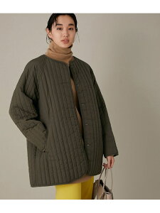 【SALE/10%OFF】ADAM ET ROPE' 【一部店舗限定】ビンテージナイロンキルティングブルゾン アダムエロペ コート/ジャケット ブルゾン カーキ ブラック【送料無料】