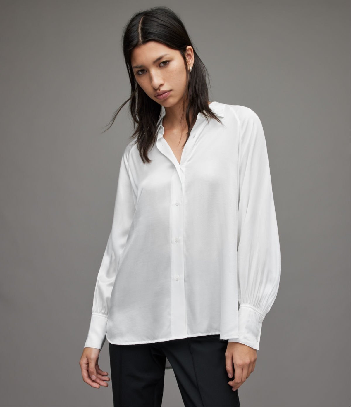 ALLSAINTS｜Oana Silk Blend Shirt | Rakuten Fashion(楽天 