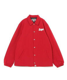 A BATHING APE BAPE LOGO COACH JACKET -ONLINE EXCLUSIVE- ア ベイシング エイプ ジャケット・アウター ナイロンジャケット ブラック レッド ネイビー【送料無料】