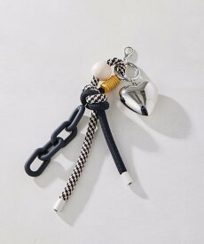 ear PAPILLONNER 《uchida企画》ハート付きロープストラップ/バッグチャーム イア パピヨネ アクセサリー・腕時計 その他のアクセサリー・腕時計 ブルー イエロー ブラック【送料無料】