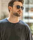 1PIU1UGUALE3 RELAX ロゴ刺繍ピグメントスウェットTシャツ