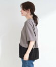 【洗濯機可/体型カバー】インせず着られる 裾配色 ゆったりバルーントップス