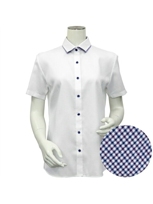 Tokyo Shirts W 形態安定ノーアイロン レディース半袖シャツ ワイド ダブル衿 Rakuten Fashion 楽天ファッション 旧楽天ブランドアベニュー Df33