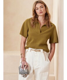 【SALE／40%OFF】BANANA REPUBLIC (W)カシミヤ セーターポロ バナナ・リパブリック トップス ニット カーキ ベージュ ブルー【送料無料】