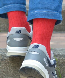 【SALE／10%OFF】Fun&Daily F&D:USA Cotton Rib Socks ファンアンドデイリー 靴下・レッグウェア 靴下 ベージュ ブラック グレー ネイビー カーキ レッド ホワイト