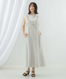 Ray BEAMS Ray BEAMS / マーメイド サロペット ワンピース　24SS ビームス ウイメン ワンピース・ドレス ワンピース ホワイト ブラック【送料無料】