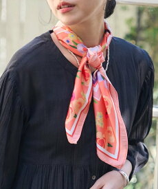 Casselini ヴィンテージライクフラワースカーフ フリークスストア ファッション雑貨 スカーフ・バンダナ ピンク イエロー【送料無料】