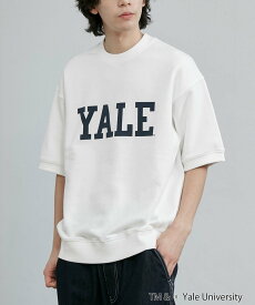 【SALE／50%OFF】coen YALE別注 スウェットTシャツ コーエン トップス カットソー・Tシャツ ネイビー ホワイト