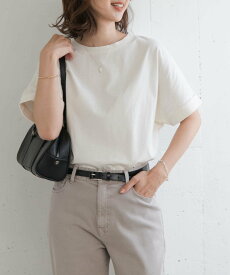 【SALE／20%OFF】URBAN RESEARCH DOORS 『UR TECH』コットンロールスリーブプルオーバー アーバンリサーチドアーズ トップス カットソー・Tシャツ ブルー ホワイト イエロー